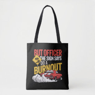 Lustiges Autorennen Burnout Drag Racing Muscle Car Tasche