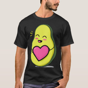 Lustiges Avocado-Herz Süßes Kawaii-Vegan-Geschenk T-Shirt