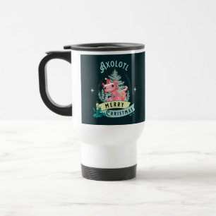 Lustiges Axolotl Frohe Weihnachten Reisebecher
