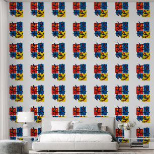 Lustiges Axolotl-Piet-Mondrian-Abstraktkunst-Muste Tapete