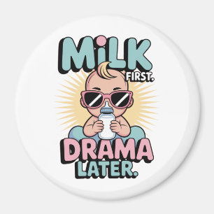 Lustiges Baby-Ernährungszitat-Design Magnet