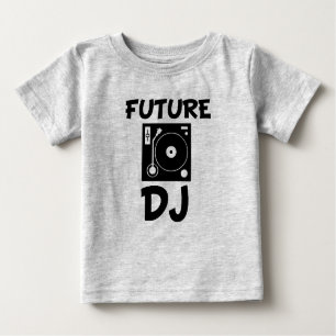 Lustiges Baby-Shirt Zukunft DJ Baby T-shirt