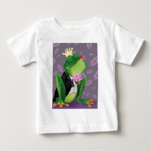 Lustiges Baby-T-Shirt mit Froschkönig - Küsschen Baby T-shirt