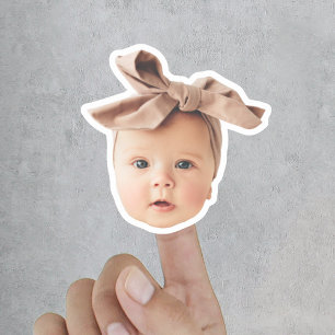 Lustiges Babygesicht Ausschneidevorlage nach eigen Aufkleber