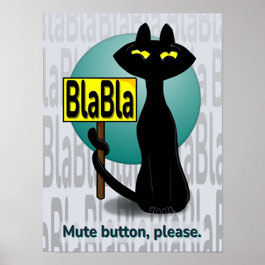 Lustiges Bad Boogie Poster - BlaBla Schild (Vorne)