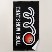 Lustiges Badetuchgeschenk für Bowlingsfans Strandtuch (Vorderseite)