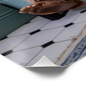 lustiges Badezimmer Dekor quirkige Bärentoilette Poster (Ecke)