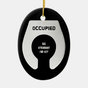 Lustiges Badezimmer-Tür-Aufhänger-Rohprodukt 2 m Keramik Ornament