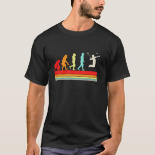 Lustiges Badminton-Evolutions-Retro-Vintage-Design T-Shirt