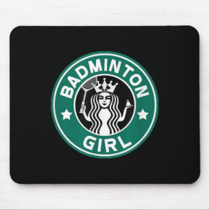 Lustiges Badminton-Mädchen für Teenager in der Sch Mousepad