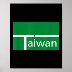 Lustiges Badminton-Match Taiwan Neues Flaggen-Desi Poster