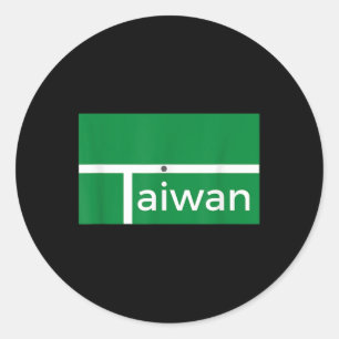 Lustiges Badminton-Match Taiwan Neues Flaggen-Desi Runder Aufkleber