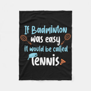 Lustiges Badminton-Tennis-Design für Spieler Fleecedecke