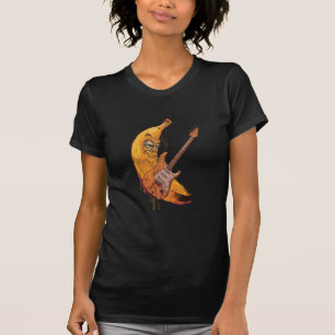 Lustiges Banane Gitarre T-Shirt   Cartoon Musik Te