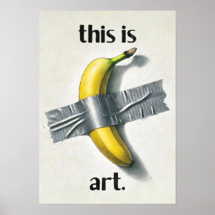 Lustiges Bananen-Klebeband-Meme Poster