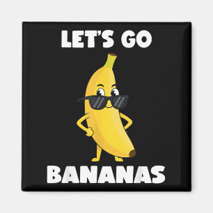 Lustiges Bananen-Shirt Süße Banane Lustig Lass uns Magnet