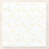 Lustiges Bananenparty-Einzelteil-Set modern und ed Glasuntersetzer (Rückseite)