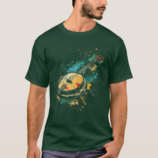 Lustiges Banjo-Graffiti T-Shirt (Vorderseite)