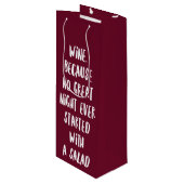 Lustiges Bar-Zitat Geschenktüte Für Weinflaschen (Vorderseite Schrägansicht)