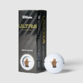 Lustiges Bärendesign Golfball (Verpackungen)