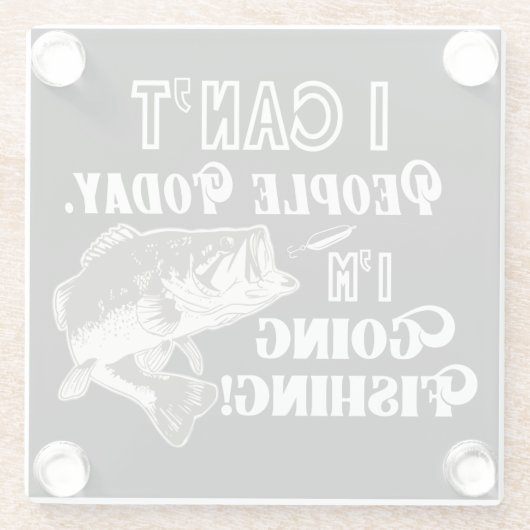 Lustiges Barschangeln-Zitat trägt Mann-Hobby zur Glasuntersetzer (Rückseite)