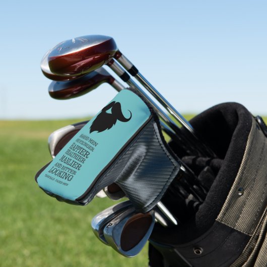 Lustiges bärtiges Mann-Zitat Golf Headcover (In Situ)
