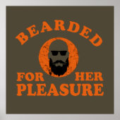 lustiges Bartziffer Poster (Vorne)