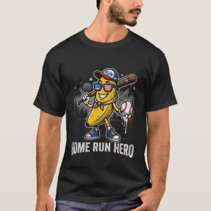 Lustiges Baseball-Banane-T-Shirt Vintage-Patriotis T-Shirt