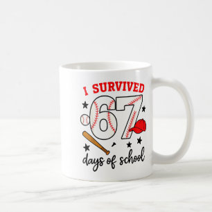 Lustiges Baseball-Design: Ich habe 67 Schultage üb Kaffeetasse