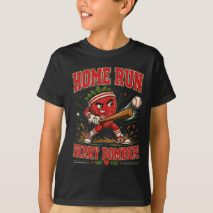 Lustiges Baseball-Erdbeere-Shirt T-Shirt