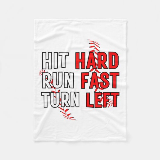 Lustiges Baseballteam trifft hart, läuft schnell, Fleecedecke (Vorderseite)