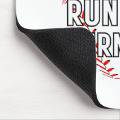 Lustiges Baseballteam trifft hart, läuft schnell, Mousepad (Ecke)