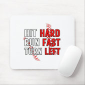 Lustiges Baseballteam trifft hart, läuft schnell, Mousepad (Mit Mouse)
