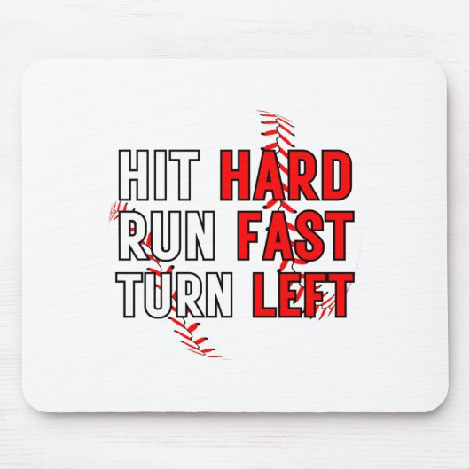 Lustiges Baseballteam trifft hart, läuft schnell, Mousepad (Vorne)