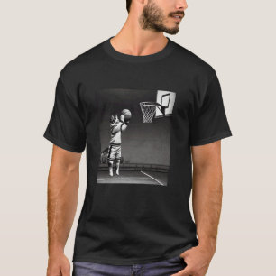 Lustiges Basketball-Design für Männer Jungen Katze T-Shirt