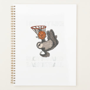Lustiges Basketball-Faultier-Geschenk Süßes Faulti Planer
