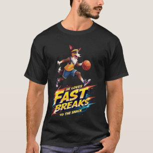 Lustiges Basketball-Geschenk für Australian Shephe T-Shirt