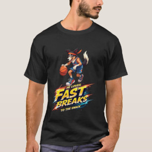 Lustiges Basketball-Geschenk für Border Collie-Hun T-Shirt