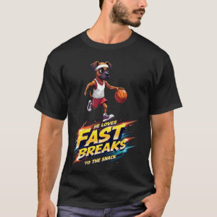 Lustiges Basketball-Geschenk für Boxer-Hunde-Liebh T-Shirt