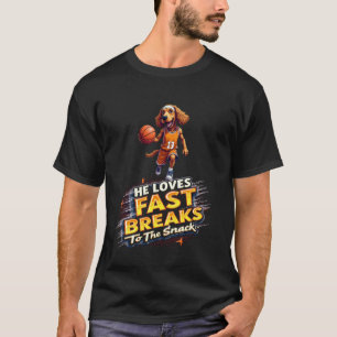 Lustiges Basketball-Geschenk für Cocker Spaniel-Hu T-Shirt