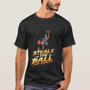 Lustiges Basketball-Geschenk für Dobermann Pinsche T-Shirt