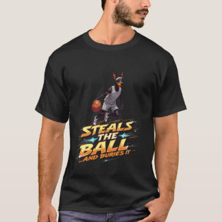 Lustiges Basketball-Geschenk für Dobermann Pinsche T-Shirt