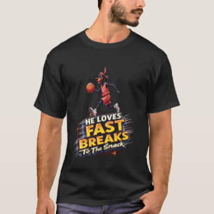 Lustiges Basketball-Geschenk für Dobermann Pinsche T-Shirt
