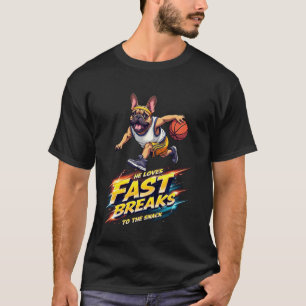 Lustiges Basketball-Geschenk für Französische Bull T-Shirt