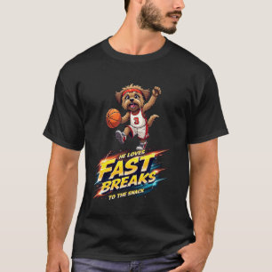 Lustiges Basketball-Geschenk für Shih Tzu-Hunde Li T-Shirt