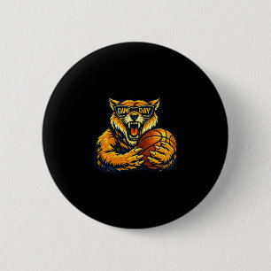 Lustiges Basketball-Tiger-Spieltag Courtside für M Button