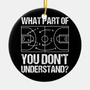 Lustiges Basketball-Trainer-Design Männer Frauen B Keramik Ornament
