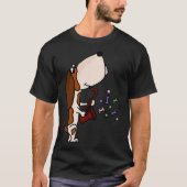 Lustiges Basset Hound, das Saxophon-Kunst spielt T-Shirt (Vorderseite)