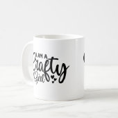 Lustiges Bastelmädchen Kaffeetasse (Vorderseite Links)