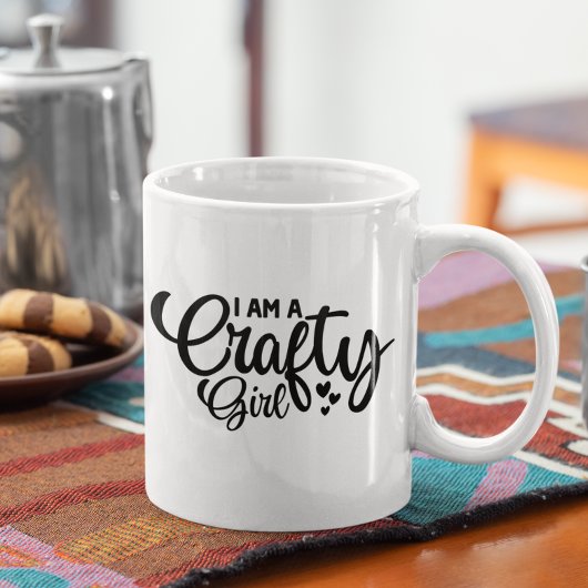Lustiges Bastelmädchen Kaffeetasse